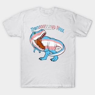 Transosaurus Rex (text) (scaled) - Transgender Pride T-Shirt